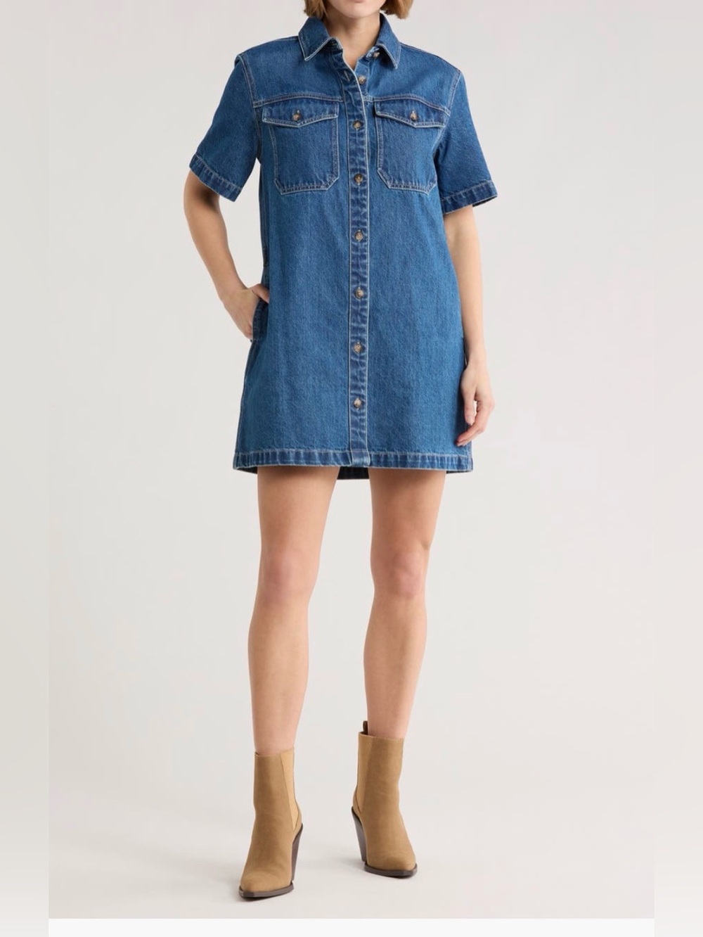 Madewell Blue Denim Shirt Dress